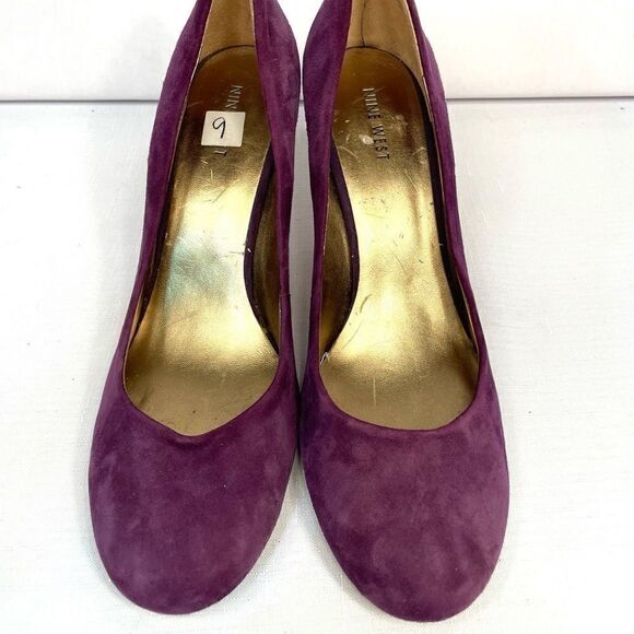 PURPLE SUEDE NINE WEST SHOES - Picture 2 of 5